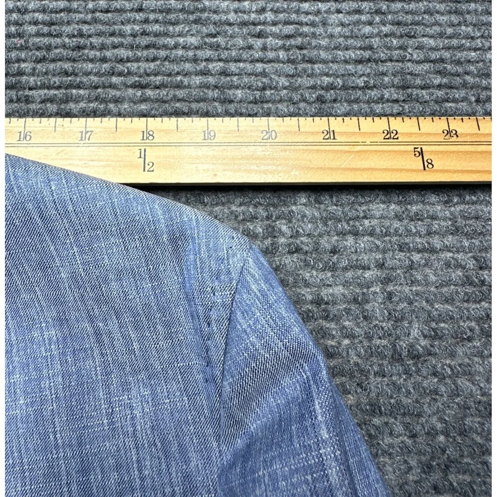 HUGO BOSS Sport Coat Mens 40R Blue Guabello Wool Linen Two Button Blazer